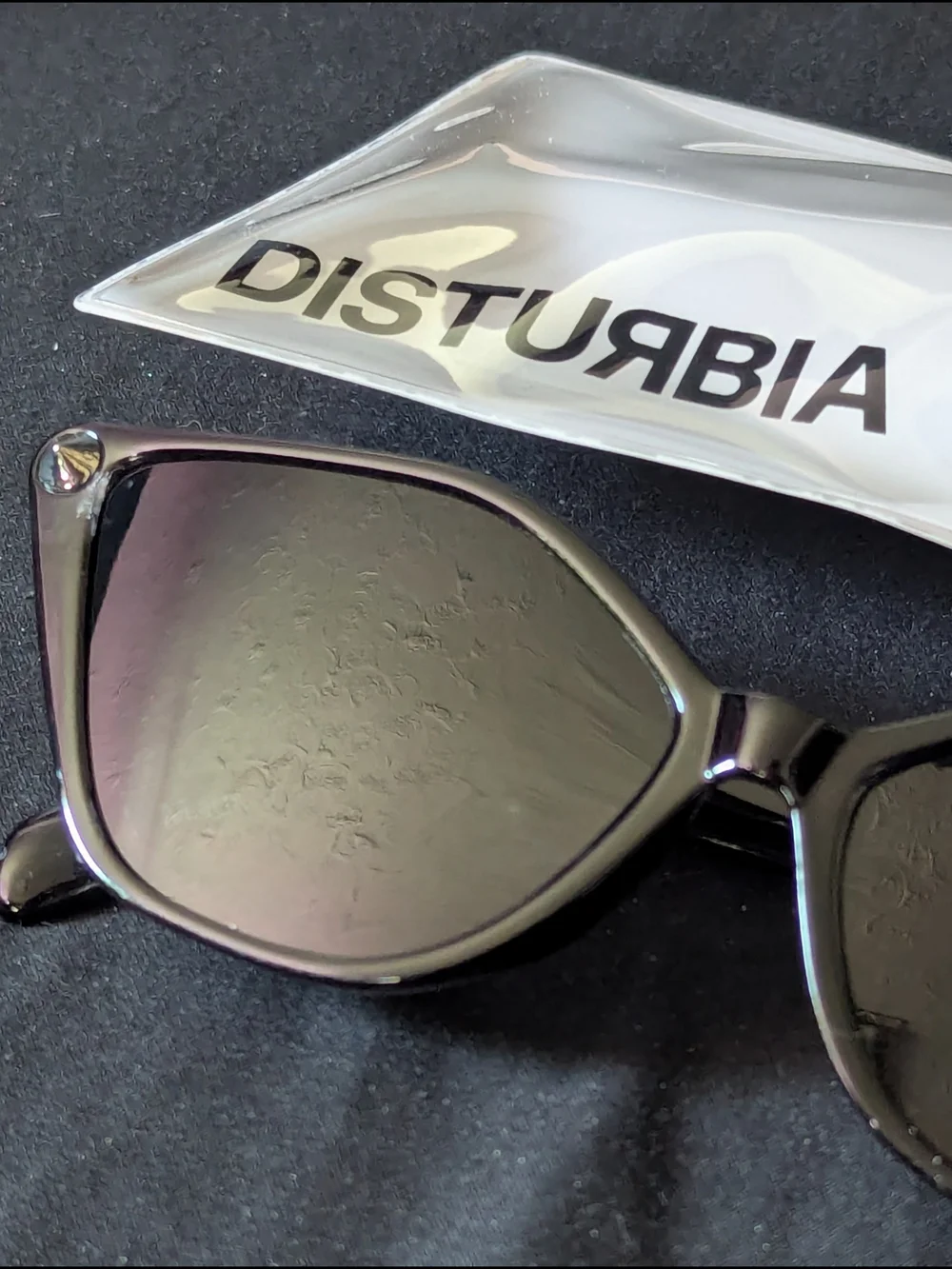 Disturbia Deadstock Studded Cat Eye Goth Sunglasses